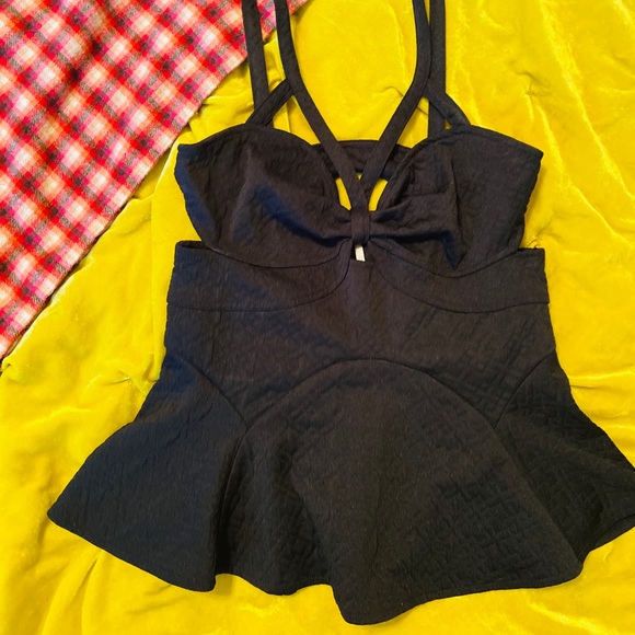 Free People Cut Out Peplum Tank Top - Picture 9 of 16